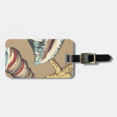 Étiquette À Bagage Trio Shell sur Khaki (Devant horizontal)