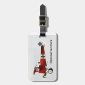 Étiquette À Bagage Triplane de Baron Rouge (Devant Vertical)