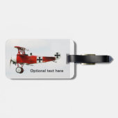 Étiquette À Bagage Triplane de Baron Rouge (Dos horizontal)