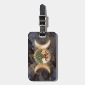 Étiquette À Bagage Triple Moon tree of life (Devant Vertical)