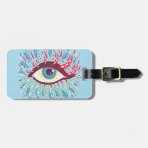 Étiquette À Bagage Trippy Oye Psychedelic Art