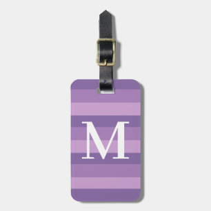 Étiquette À Bagage Tritone violet monogramme triée