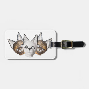 Étiquette À Bagage Trois chats