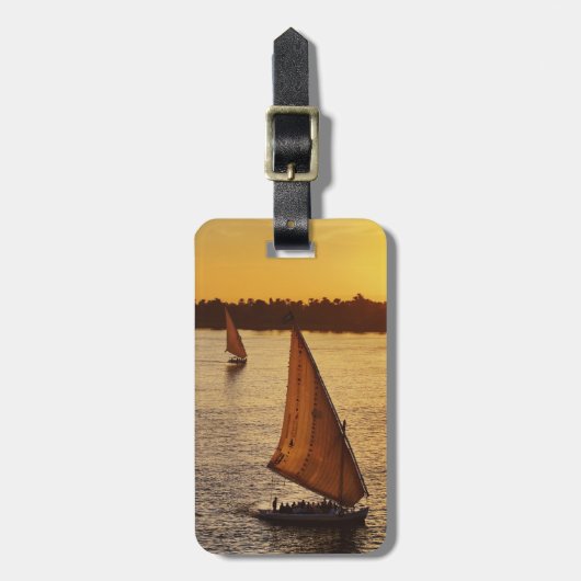 Étiquette À Bagage Trois falukas avec vues sur le Nil à (Devant Vertical)