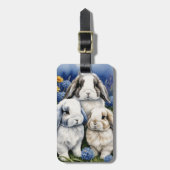 Étiquette À Bagage Trois petits lapins lapins de lapin de lop (Devant Vertical)
