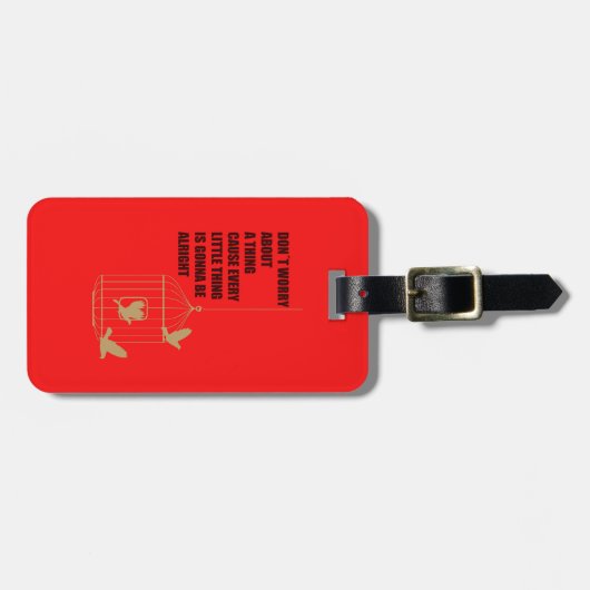 Étiquette À Bagage Trois petits oiseaux (Devant horizontal)