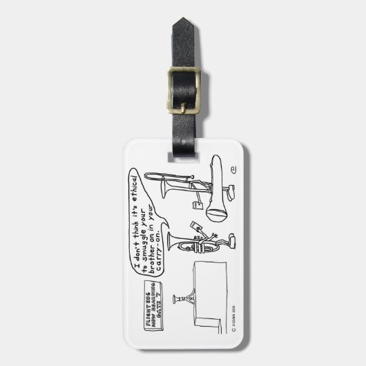 Étiquette À Bagage Trombone (Devant Vertical)