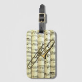 Étiquette À Bagage Trombone Sur Partition Roulée ~ (Devant Vertical)