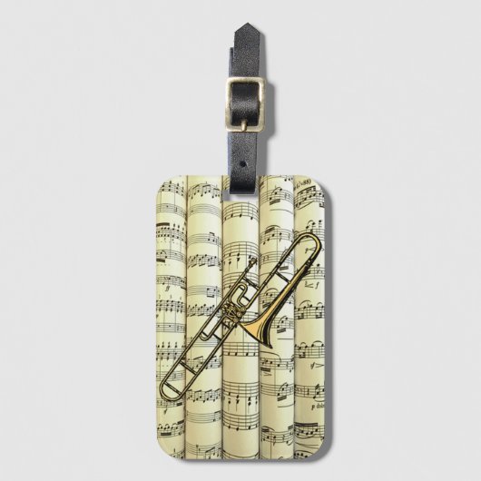 Étiquette À Bagage Trombone Sur Partition Roulée ~ (Devant Vertical)