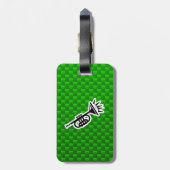 Étiquette À Bagage Trompette verte (Dos Vertical)