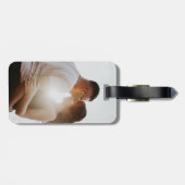 Étiquette À Bagage Tropical Beach Destination Wedding Enregistrer la (Dos horizontal)