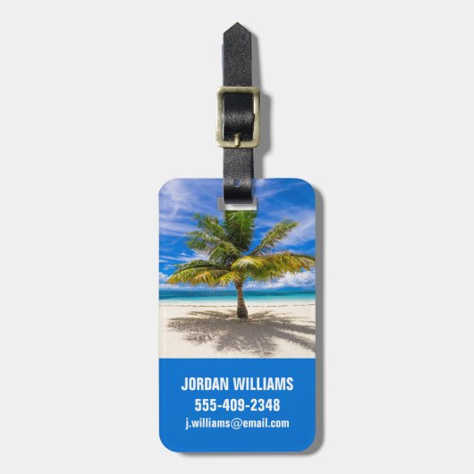 Étiquette À Bagage Tropical Beaches | Bora Bora, French Polynesia (Devant Vertical)