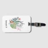 Étiquette À Bagage tropical Botanique floral personnalisé (Devant Horizontal)
