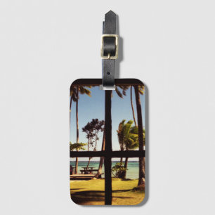 Étiquette À Bagage Tropical Fiji Beach Scene bc ltcnm