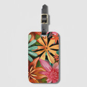 Étiquette À Bagage tropical/hawaïen/floral/fleur (Devant Vertical)