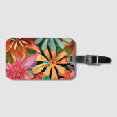Étiquette À Bagage tropical/hawaïen/floral/fleur (Devant Horizontal)