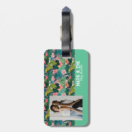 Étiquette À Bagage Tropical Serez-Vous Mon (Dos Vertical)