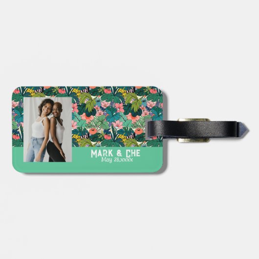 Étiquette À Bagage Tropical Serez-Vous Mon (Dos horizontal)