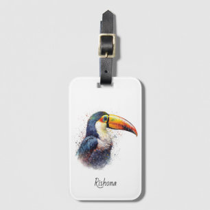 Étiquette À Bagage Tropical Splendor Toucan, personnalisé