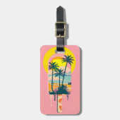Étiquette À Bagage Tropical Summer Sunset Sweets Paradise (Devant Vertical)