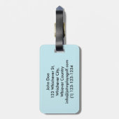 ÉTIQUETTE À BAGAGE TROU DRÔLE DE BOULE DE GOLF DANS UN, CADEAU DE (Dos Vertical)