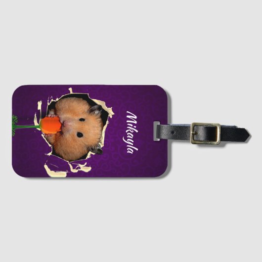 Étiquette À Bagage Trou Hamster Chews dans (Devant Horizontal)