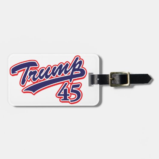 Étiquette À Bagage Trump 45 ! (Devant horizontal)