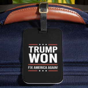 Étiquette À Bagage Trump a gagné MAGA Trump vainqueur 2024 Réparer l'