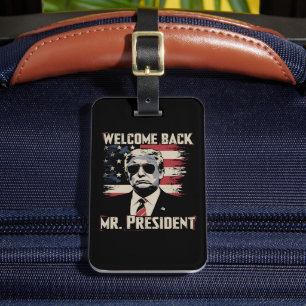 Étiquette À Bagage Trump Bienvenue Monsieur le Président 47e US Vinta