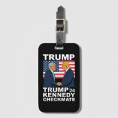 Étiquette À Bagage Trump Kennedy Checkmate 2024 Vote Trump Kennedy (Devant Vertical)