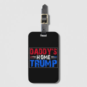 Étiquette À Bagage Trump Papa est à la maison