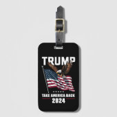 Étiquette À Bagage Trump ramène l'Amérique aux élections américaines  (Devant Vertical)