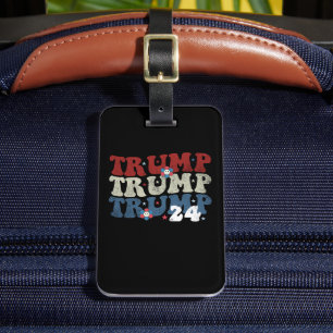 Étiquette À Bagage Trump Retro Super Flower 24 2024 Election