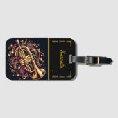 Étiquette À Bagage Trumpet Rock & Roll (Devant Horizontal)