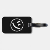 Étiquette À Bagage ㋡ Tsu Kana Katakana Smiling Emoji / Emoticon (Dos horizontal)