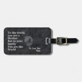 Étiquette À Bagage Tu es notre maman du monde Photo (Devant horizontal)