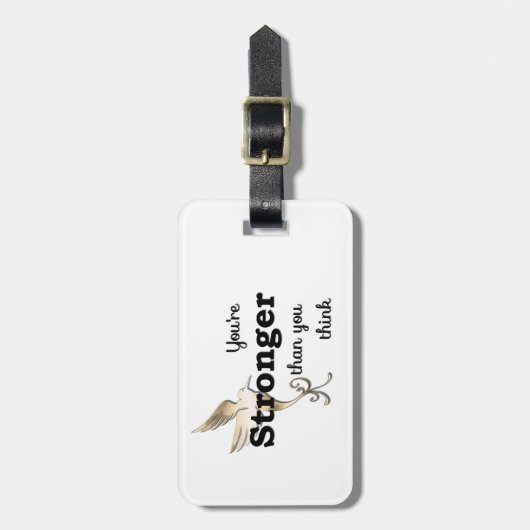 Étiquette À Bagage Tu es plus forte que tu ne penses (Devant Vertical)