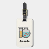 Étiquette À Bagage Tube d'essai de chimie et bécher (Devant Vertical)