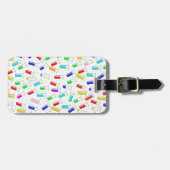 Étiquette À Bagage Tubes d'essai en verre de dessin (Devant horizontal)