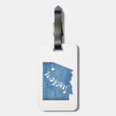 Étiquette À Bagage Tucson Arizona Wood Grain (Dos Vertical)