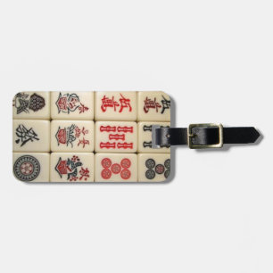 Étiquette À Bagage Tuiles de Mahjong