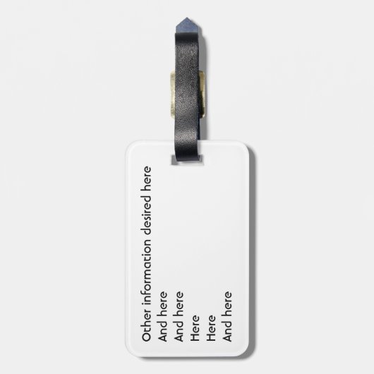 Étiquette À Bagage Tulières rouges et blanches (Dos Vertical)