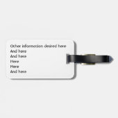 Étiquette À Bagage Tulières rouges et blanches (Dos horizontal)