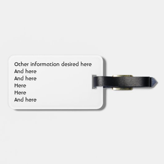 Étiquette À Bagage Tulières rouges et blanches (Dos horizontal)