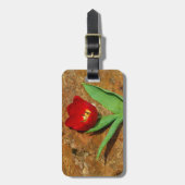 Étiquette À Bagage Tulipe jaune et rouge (Devant Vertical)