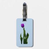 Étiquette À Bagage Tulipe pourpre simple (Dos Vertical)