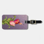 Étiquette À Bagage Tulipes roses (Devant horizontal)