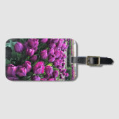 Étiquette À Bagage Tulips de Purple (Devant Horizontal)