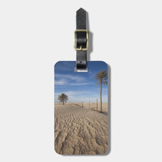 Étiquette À Bagage Tunisie, désert du Sahara, Douz, Grande Dune, aube (Devant Vertical)
