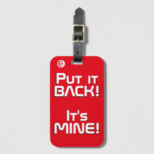 Étiquette À Bagage Tunisie Drapeau National Funny Patriotique (Devant Vertical)